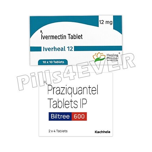 Ivermectin and Praziquantel Tablets Parasite Treatment